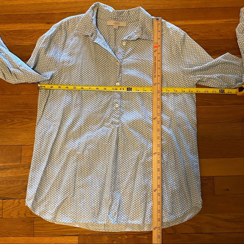 Loft Blue And White Patterned Popover - image 8